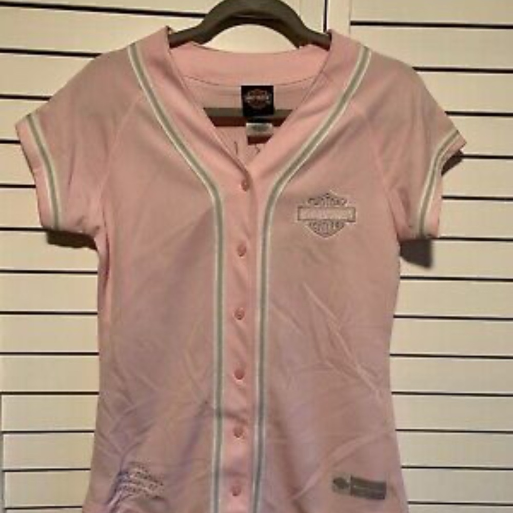 Harley Davidson Pink Jersey Top